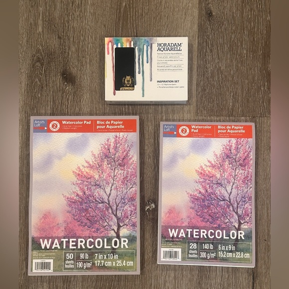 Schmincke Horadam Aquarell metal box Inspiration Set of 12, 2 Watercolor Pads - Picture 1 of 9